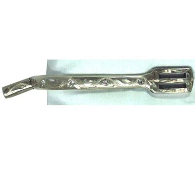 Coronet Engraved Ladies POW Spur with Stones 3/4