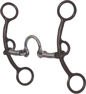 Antique 6 Lifter Ported Snaffle Gag Bit 5.125