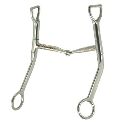 Western Flat Cheek Snaffle with Copper Inlay Bit 5