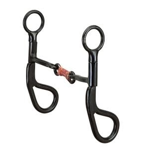 Black Steel Training Snaffle Bit 5 Inch Cheek