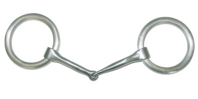 Stainless Steel Brushed O-Ring Snaffle Bit 5