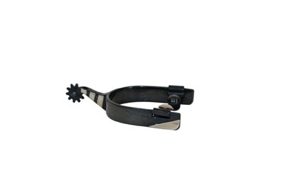 Metalab Ladies Black Satin Roping Spur Brn