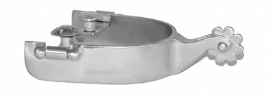 Ladies Stainless Steel Brushed Roping Spur Br