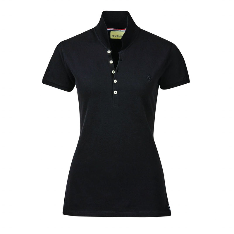 Dublin Ladies Lily Cap Sleeve Polo Small Black