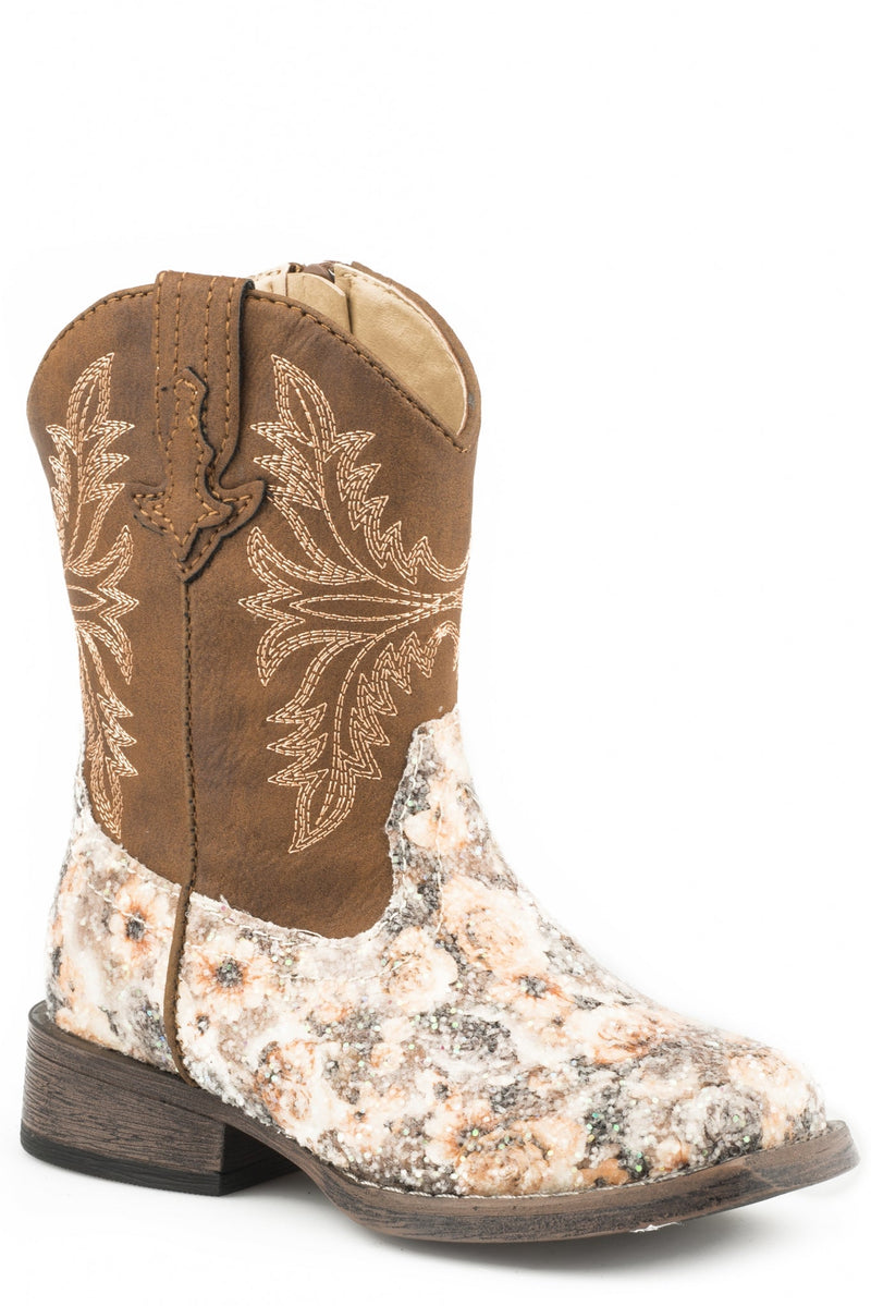 Roper Toddler Claire Boots 5 Brown Multi Floral Gl