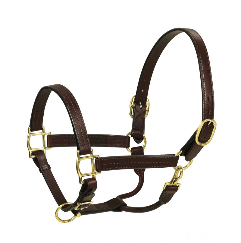 HK Americana Triple Stitched Leather Halter- 1 Inch Wide
