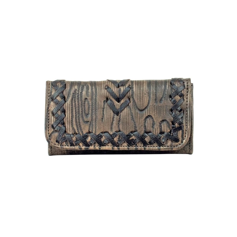 American West Ladies Driftwood Tri-Fold Wallet