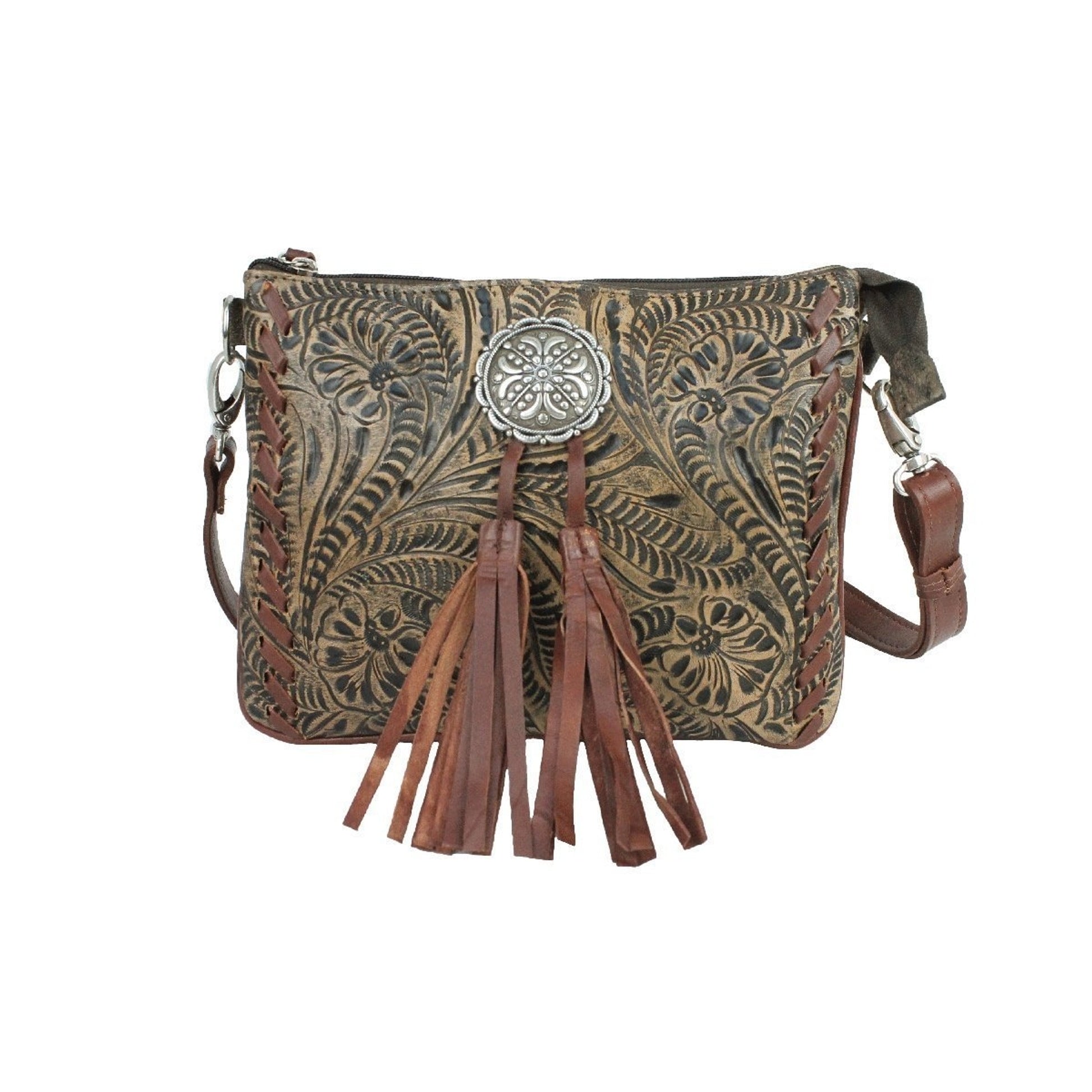 American West Lariats And Lace Multi-Compartment Crossbody Bag