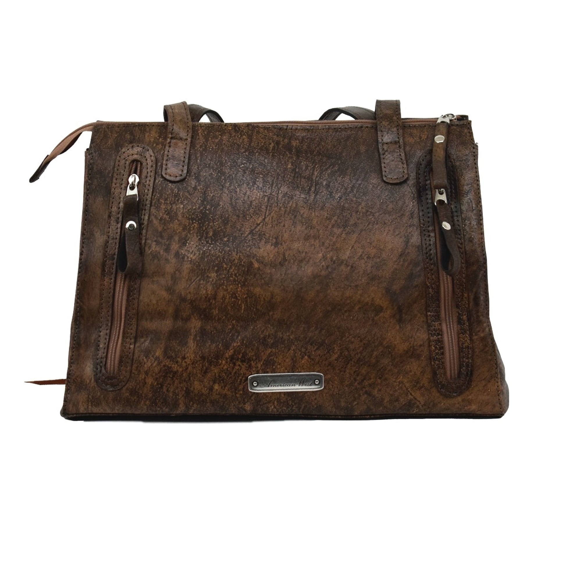 American West Navajo Soul Zip Top Tote With Secret Compartment