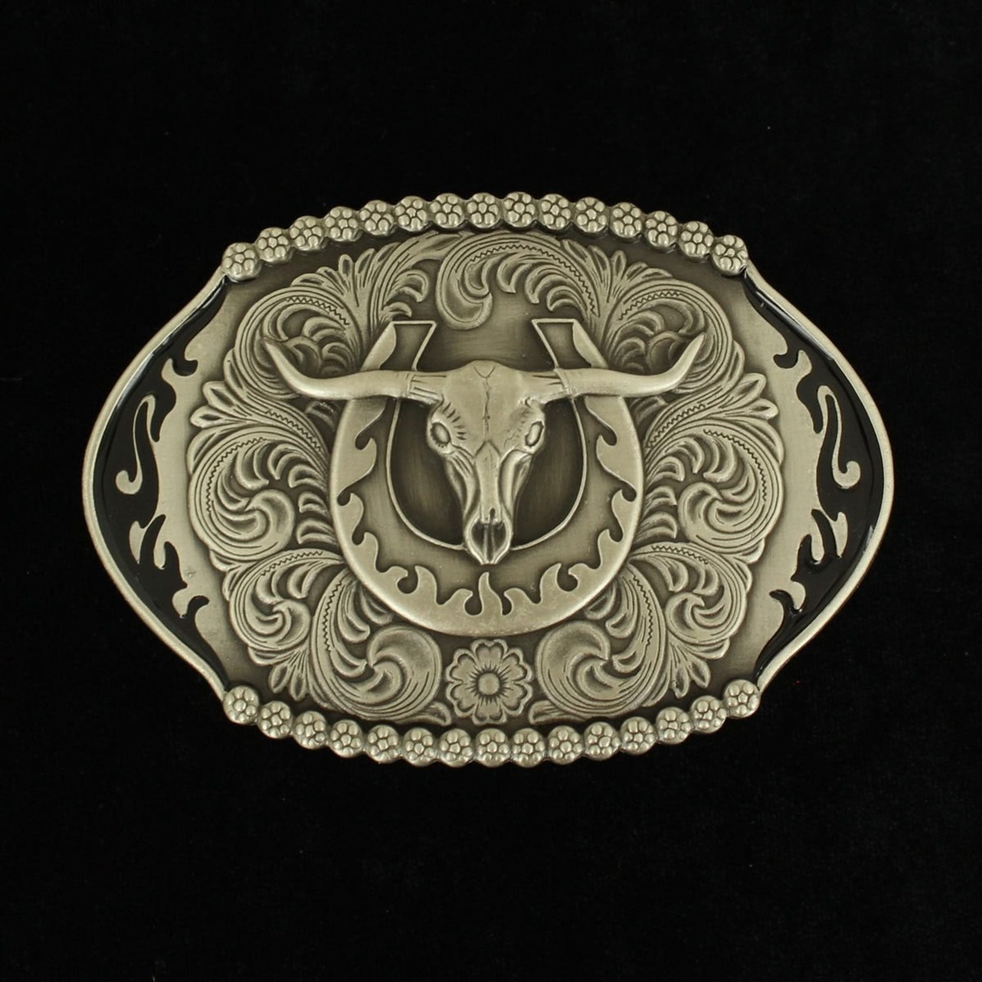 Nocona Mens Oval Skull Head Buckle