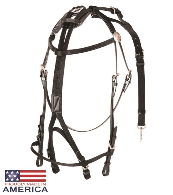 Featherweight Beta/Nylon Open Bridle Black