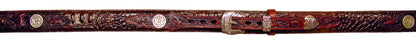 Jack Daniel's Alligator Print Ranger Belt with Buc