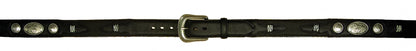 Jack Daniel's Leather Western Belt with Conchos 32