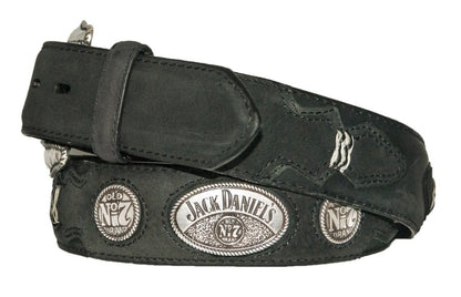 Jack Daniel's Leather Western Belt with Conchos 32
