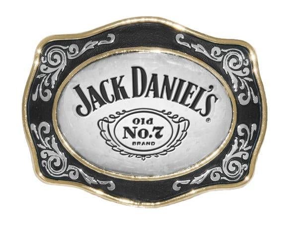 Jack Daniels Two-Tone Filigree Cartouche Buckle