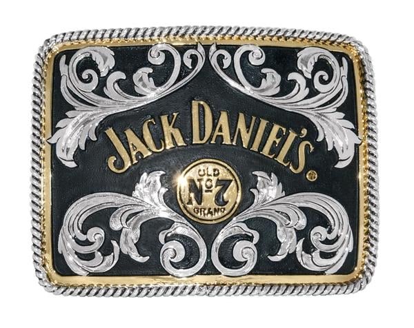 Jack Daniels Rope & Filigree Two-Tone Buckle