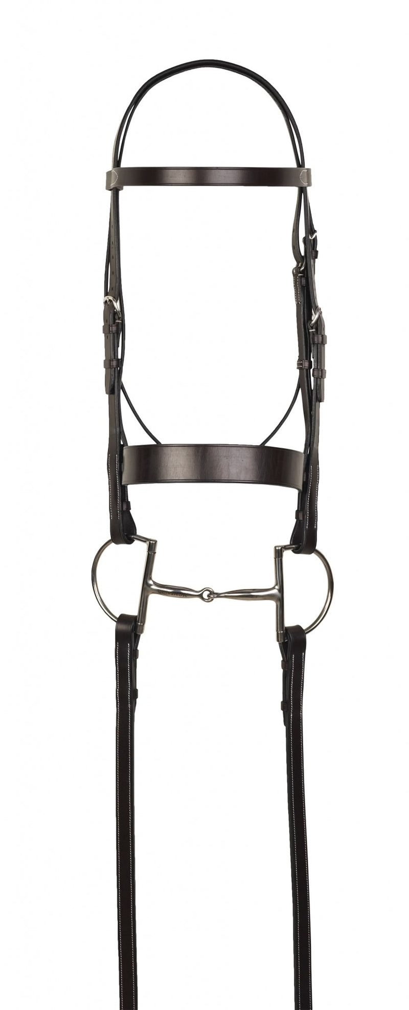 Aramas Flat Hunt Bridle with Lace Reins Cob Chocol