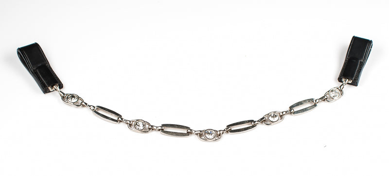 HK Americana Crystal Chain Browband 3/4 Inch Wide Nickel