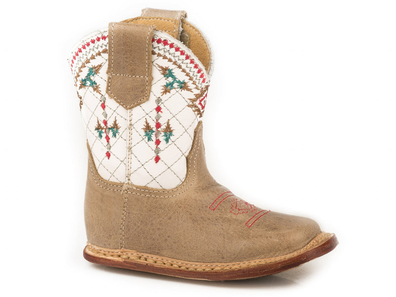 Roper Infant Cowbabies Embroidered Aztec Leather Boots