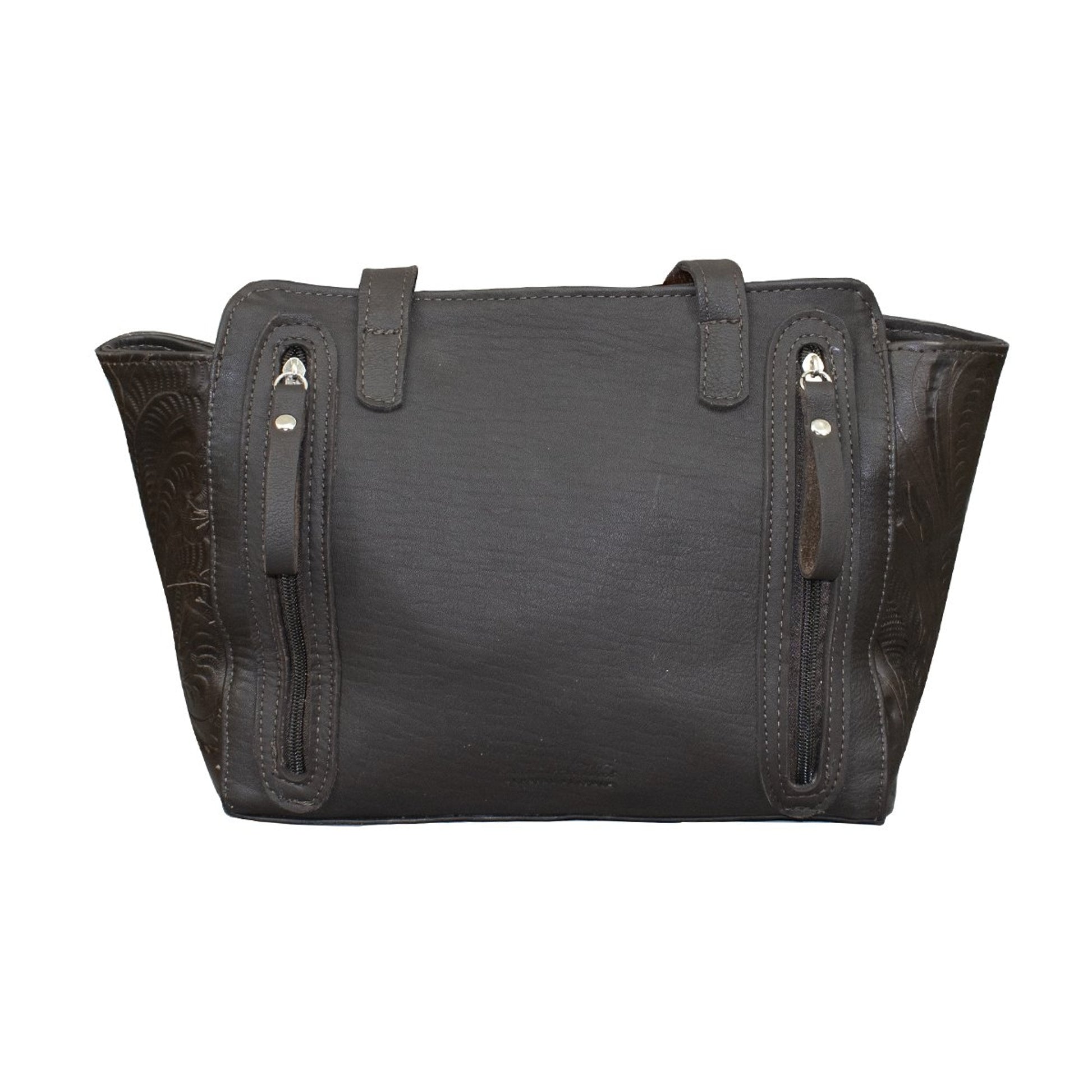 American West Zip Top Conceal Carry Satchel Tote - Brindle Hair