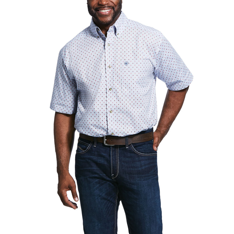 Ariat Mens Stanford Classic Fit Short Sleeve Print Shirt