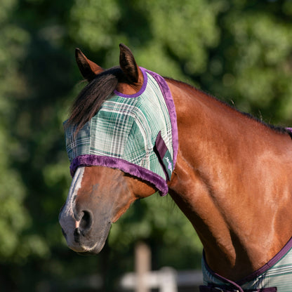 Kensington Draft UV Fleece Trim Fly Mask - Dual Ear & Forelock