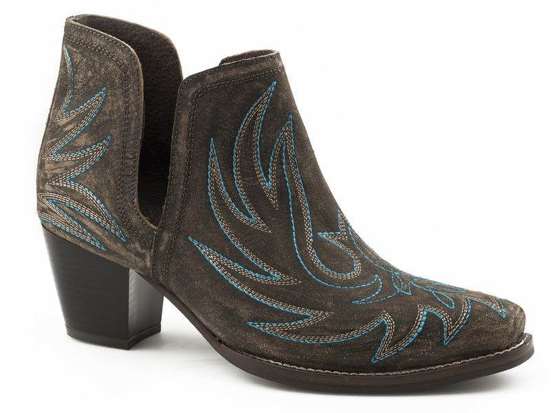 Roper Ladies Rowdy Leather Ankle Boots