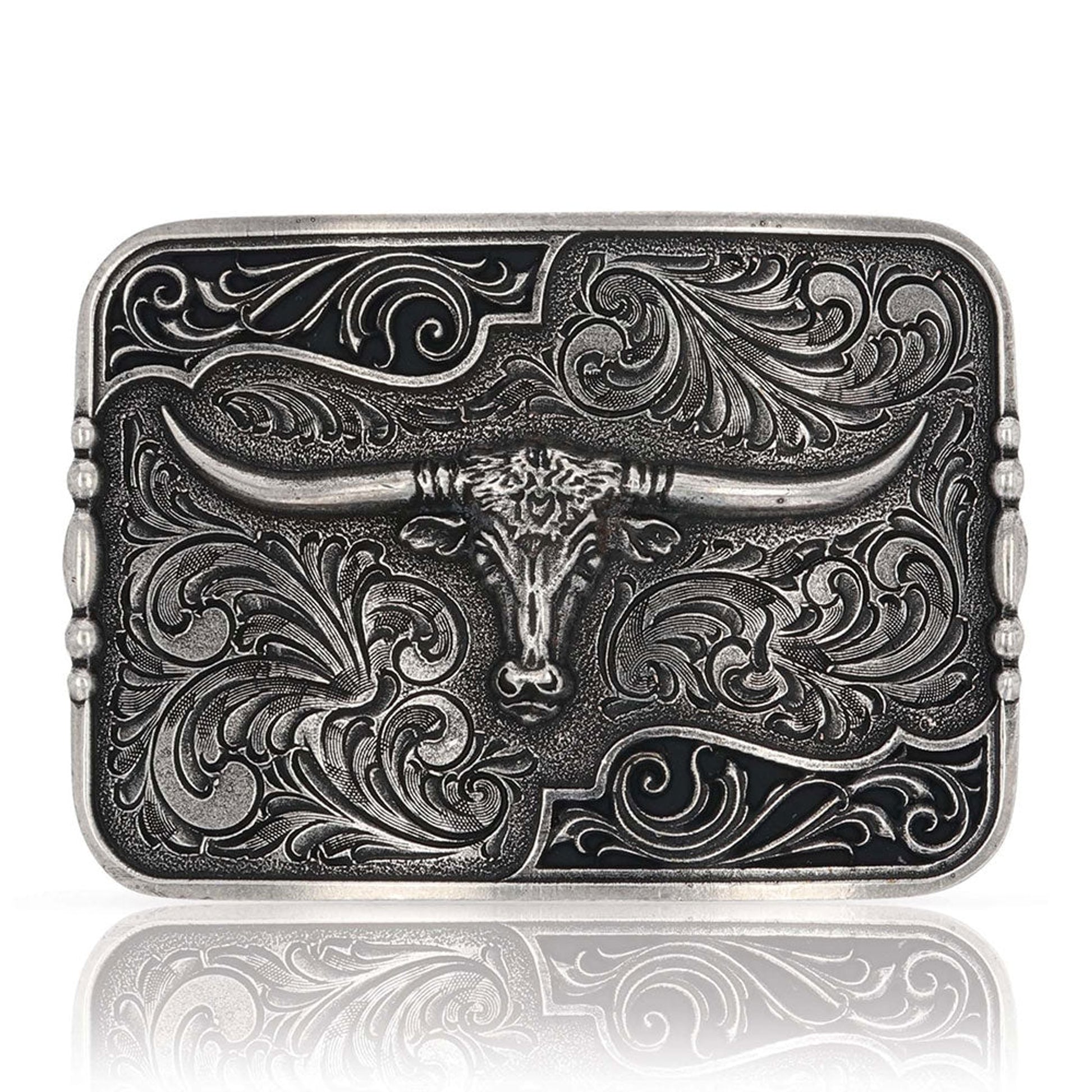 Montana Silversmiths Antiqued Longhorn Attitude Bu