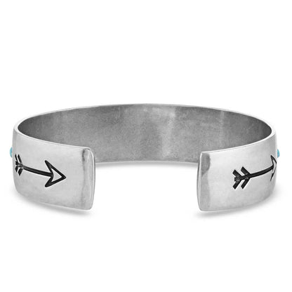 Montana Silversmiths Only Forward Turquoise Silver Cuff