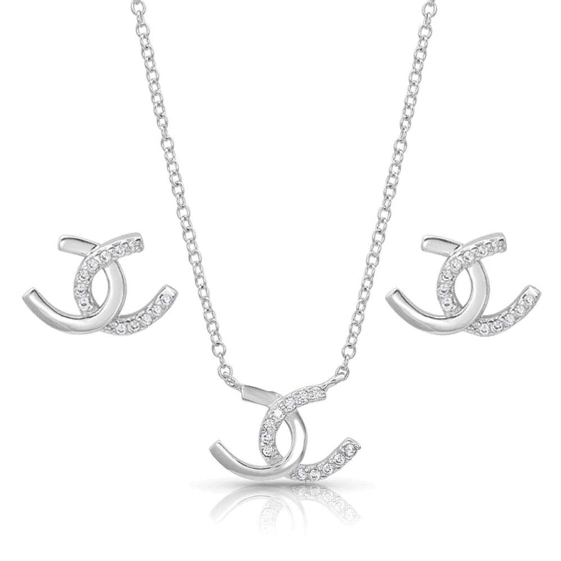 Montana Silversmiths Horseshoe Happiness Jewelry Set