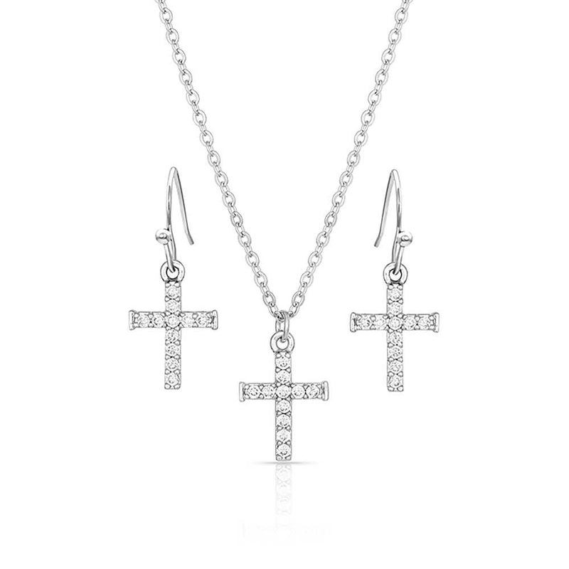 Montana Silversmiths Unwavering Cross Jewelry Set