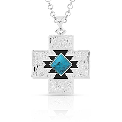Montana Silversmiths Within the Storm Geometric Turquoise Necklace