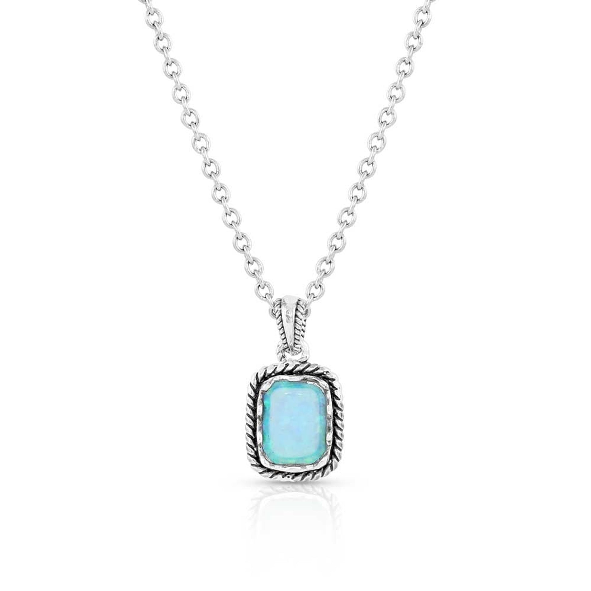 Montana Silversmiths Emerald Pools Roped Silver Necklace