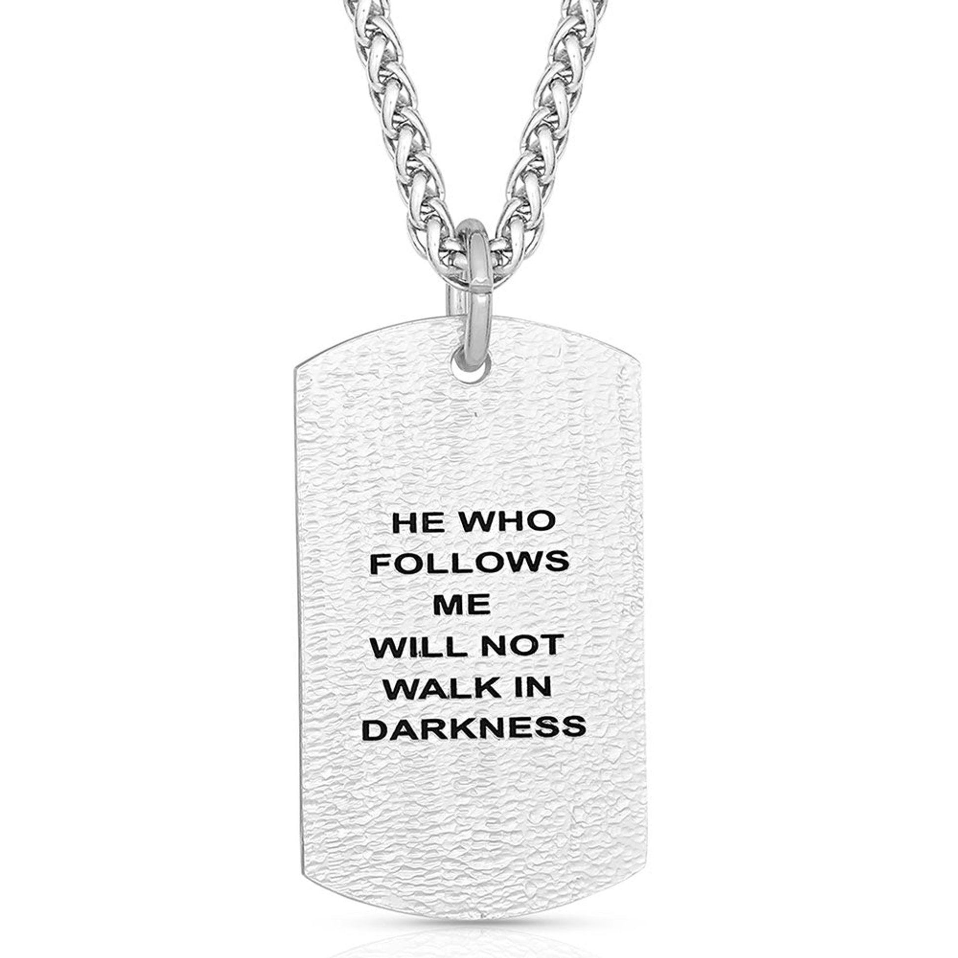 Montana Silversmiths I Am the Light Dog Tag Necklace