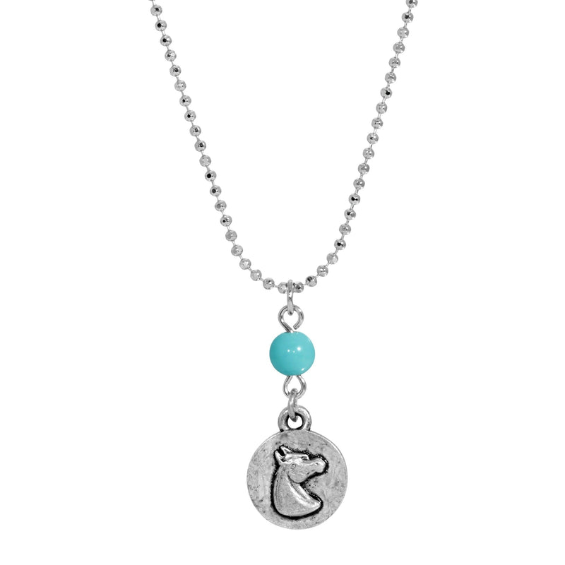 1928 Jewelry Turquoise Horse Head Necklace