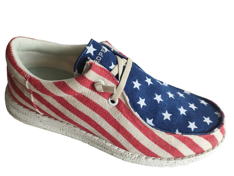 Roper Kids Upper All-Over Flag Design Chukkas