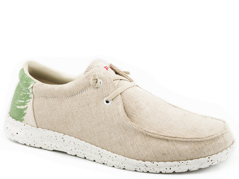 Roper Kids Beige Canvas With Mexican Flag Chukkas