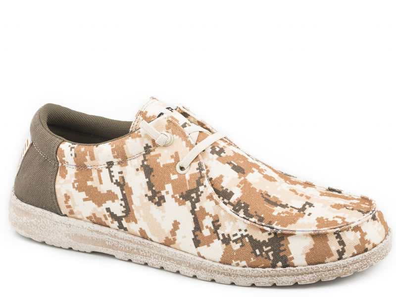 Roper Kids Tan Digital Camo Upper Chukkas