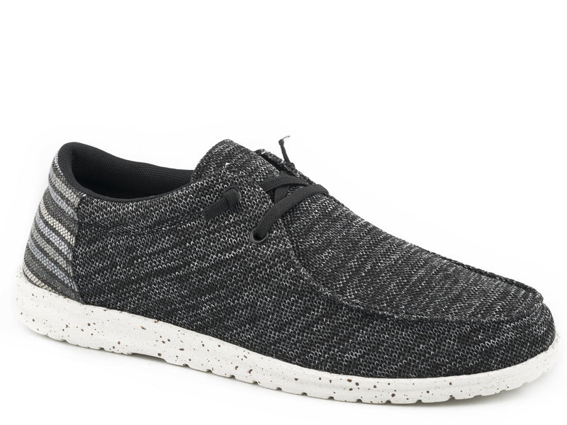 Roper Kids Black Upper With Multi Striped Heel Chukkas
