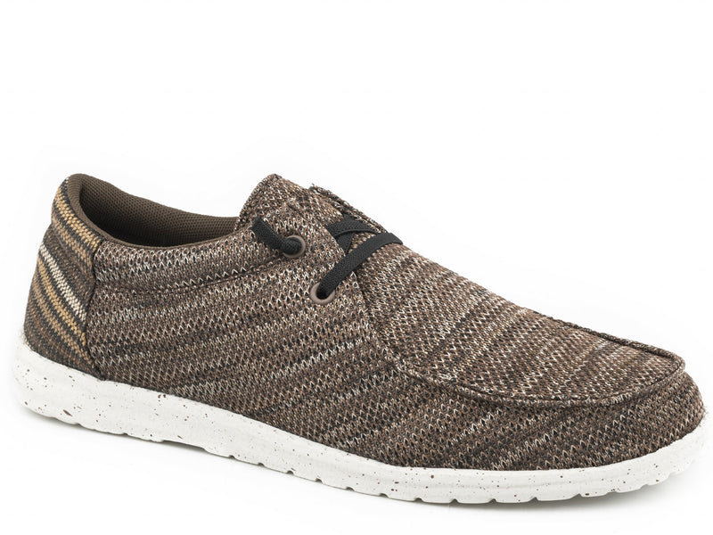 Roper Kids Brown Upper With Multi Striped Heel Chukkas