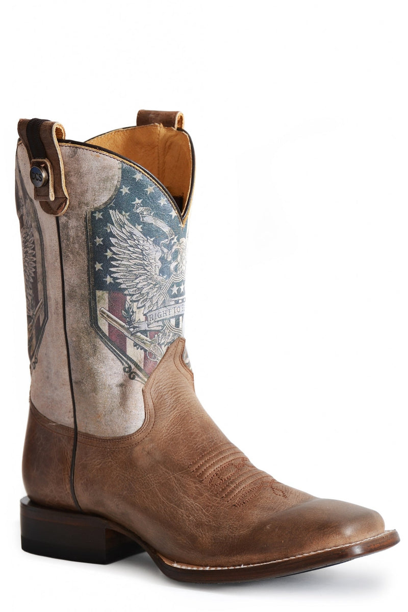 Roper Mens Printed Eagle Concealed Carry Hybrid Outsole Boots