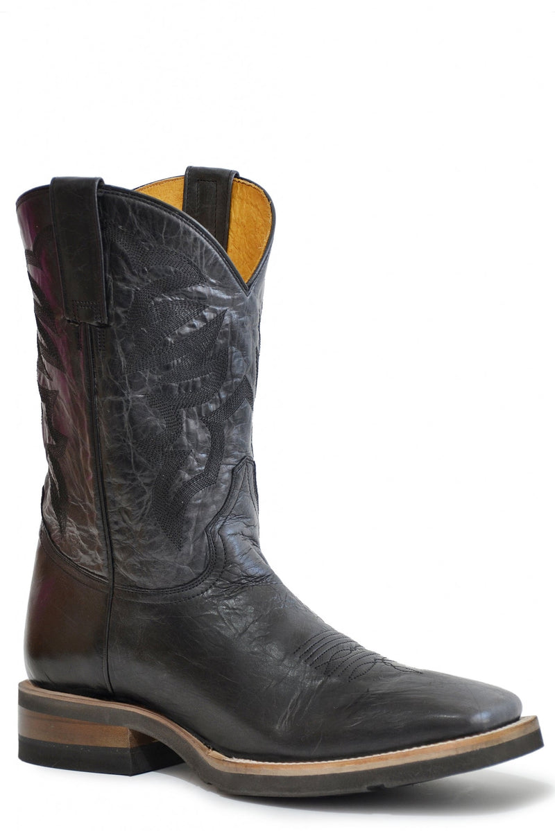 Roper Mens Square Toe Embroidered GEO Outsole Boots
