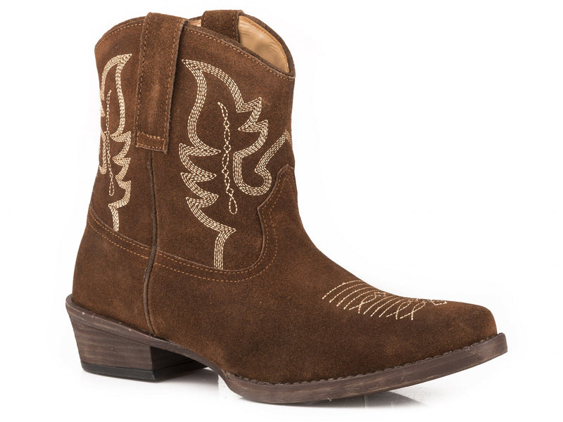 Roper Ladies Western Stitch Snip Toe Shorty Boots