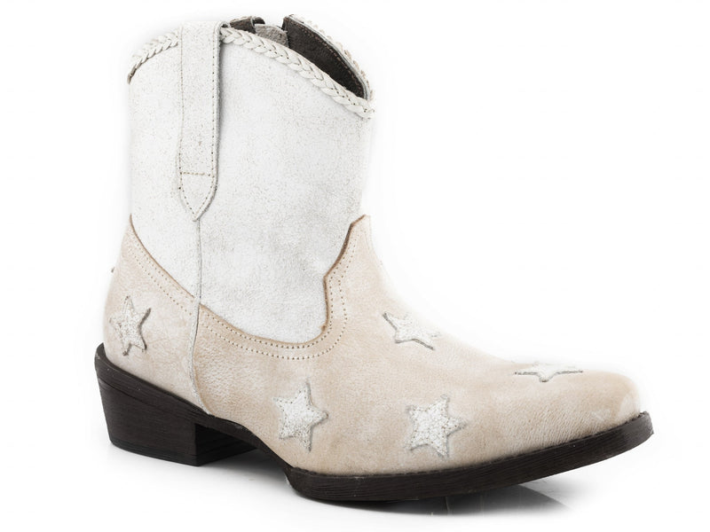 Roper Ladies Star Design Snip Toe Ankle Boots