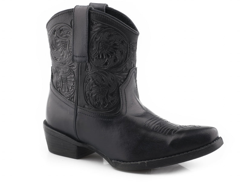 Roper Ladies Tooled Shaft Snip Toe Boots