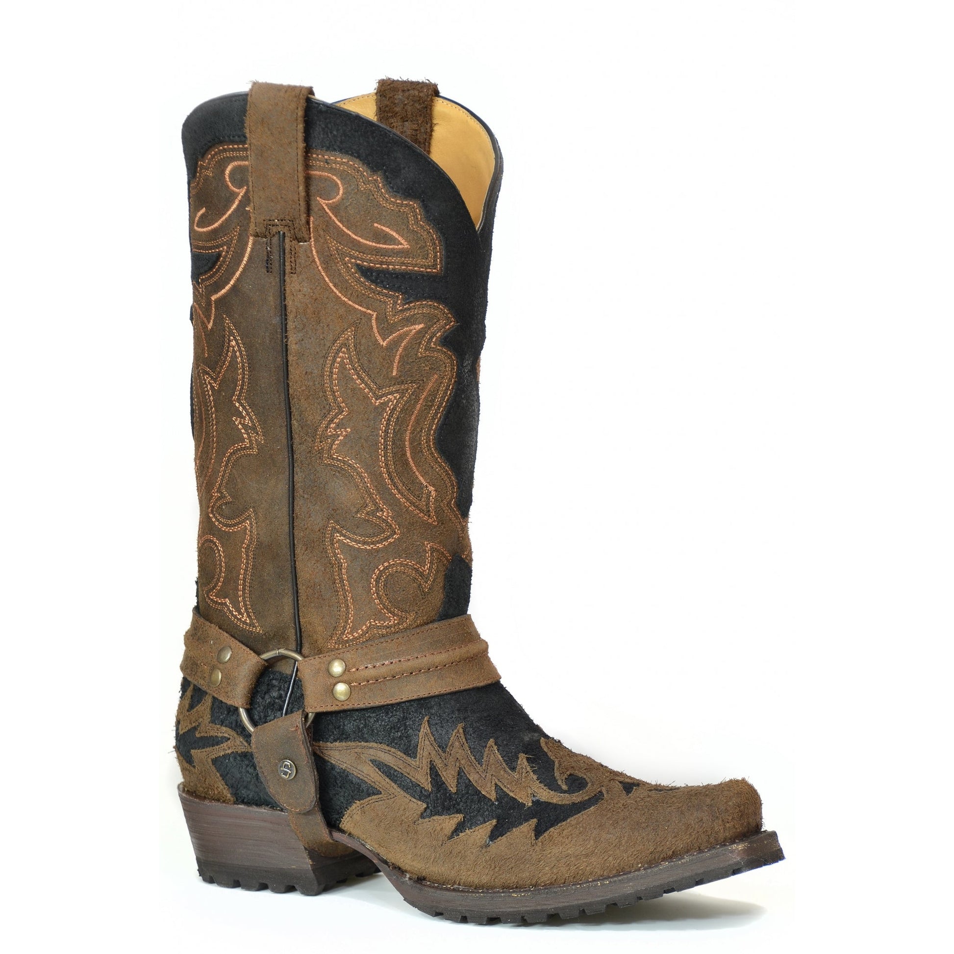 Stetson Mens Outlaw Bad Guy Biker Lug Sole Boots