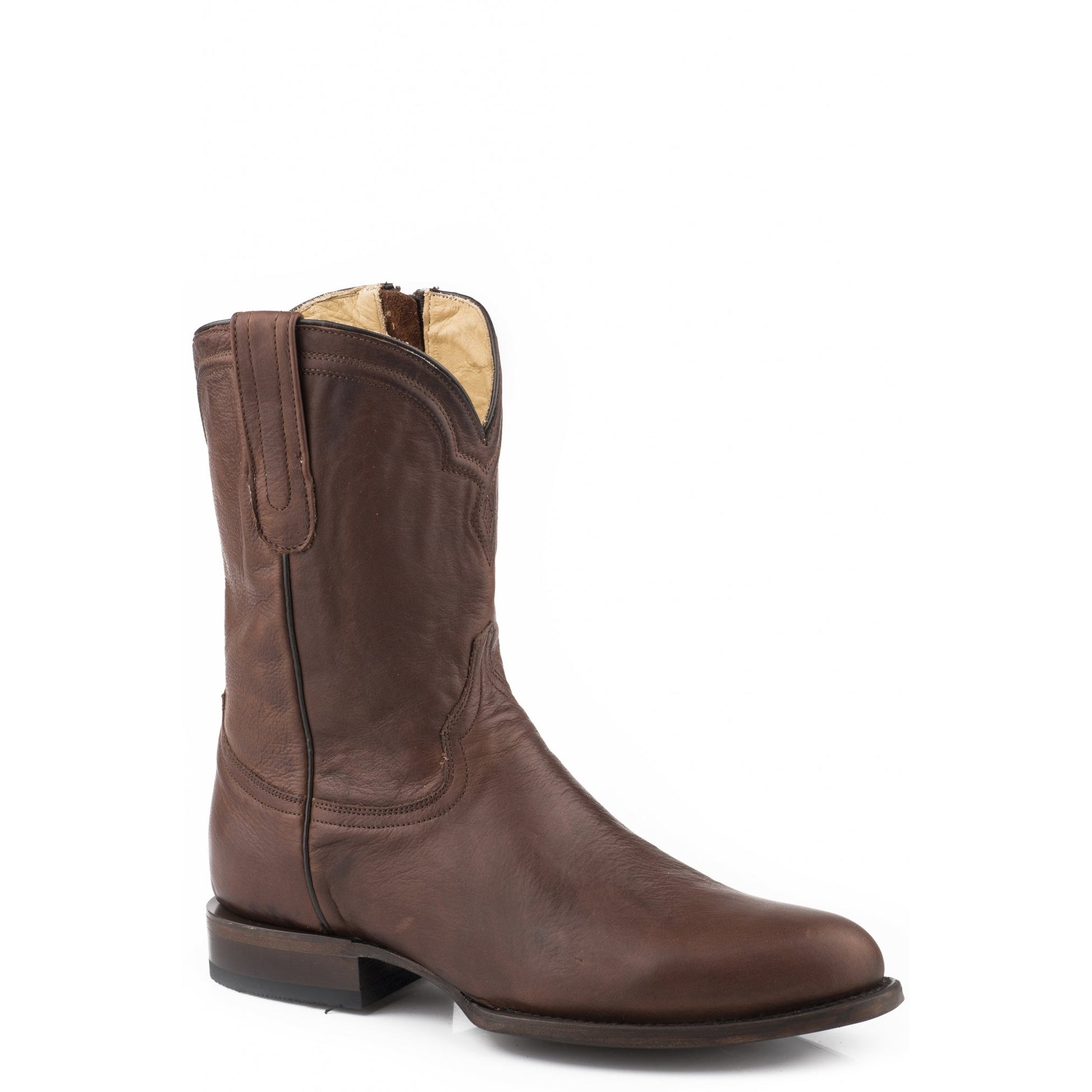 Stetson Mens Rancher Zip Wide R Toe Boots