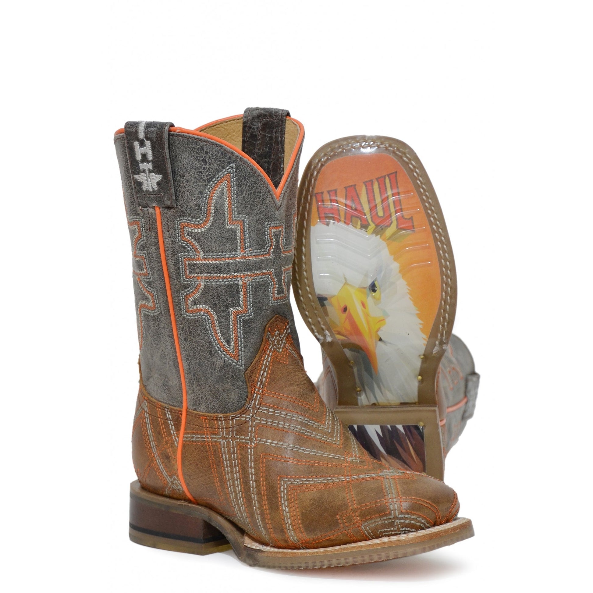 Tin Haul Big Kids Boots - Keep Me In Stitches with Eagle Sole