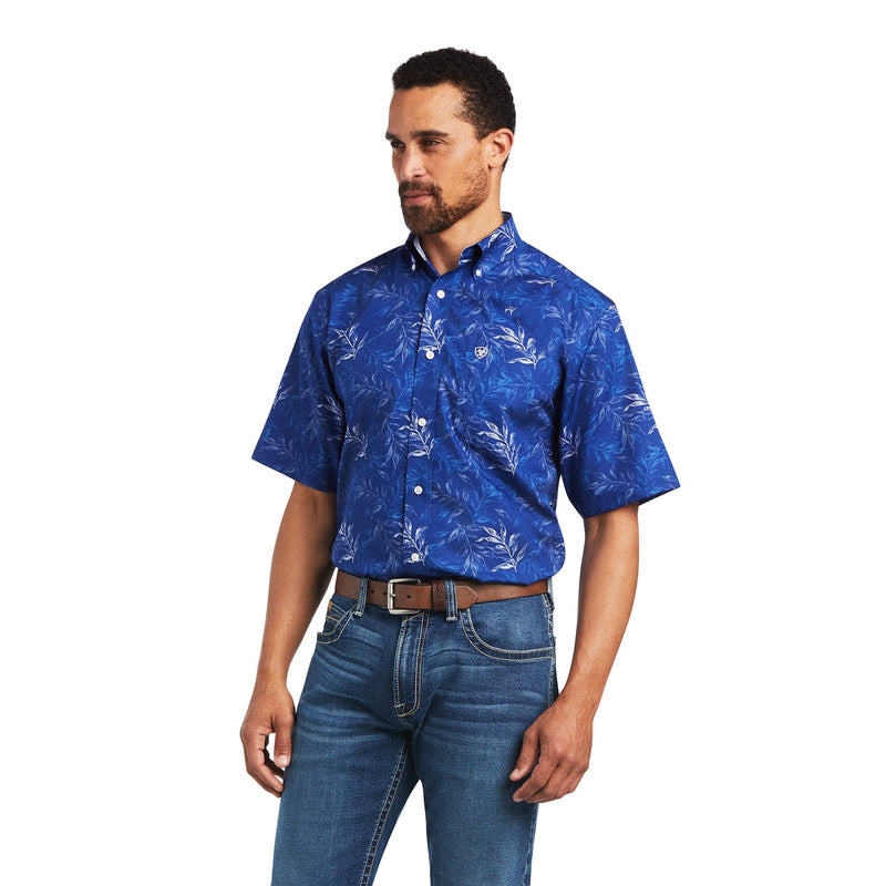 Ariat Mens Wrinkle Free Norman Classic Fit Short Sleeve Shirt