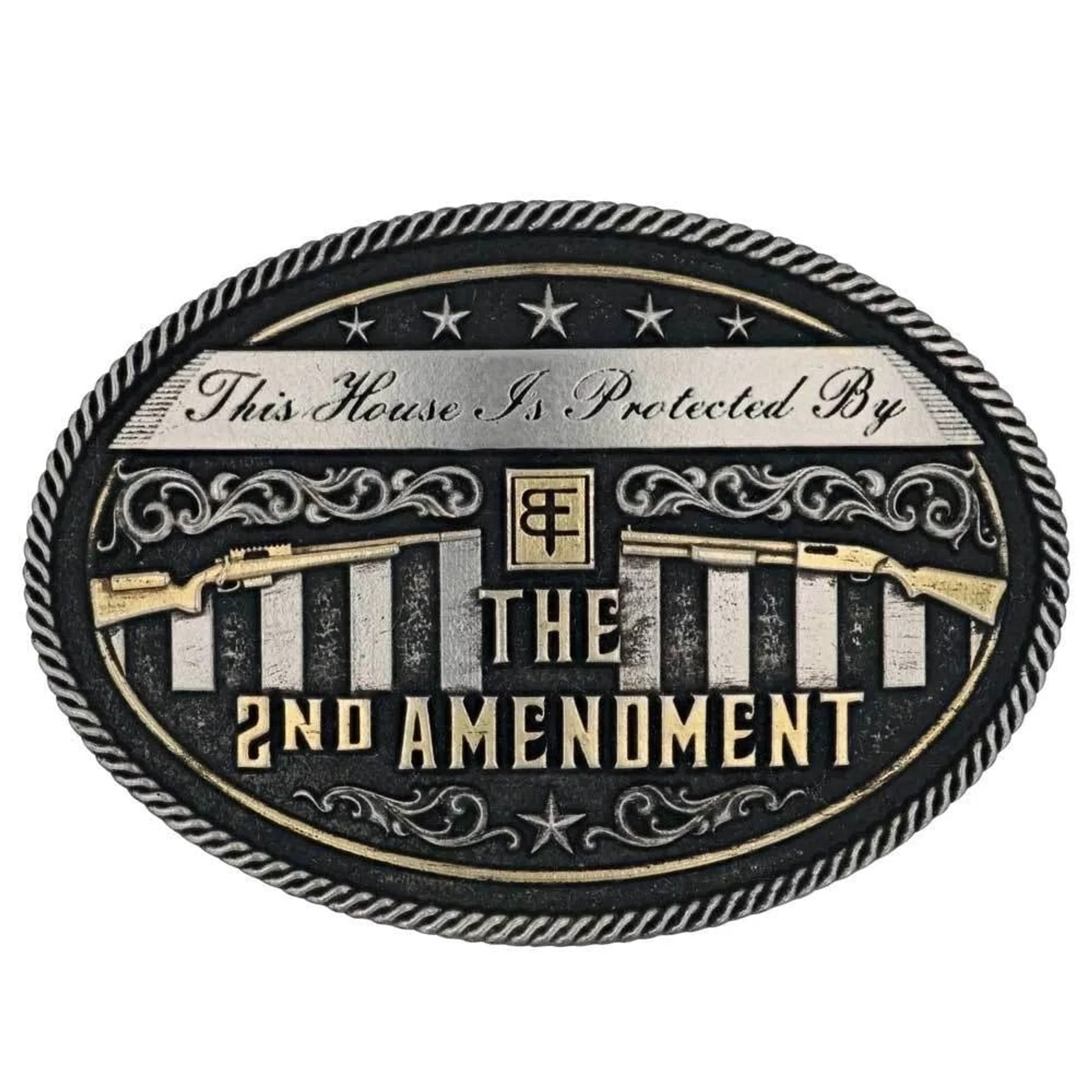 Montana Silversmiths Protected House Warrior Collection Attitude Buckle